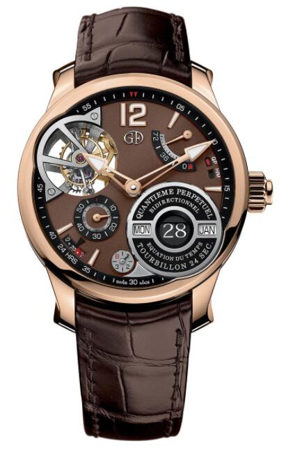 Greubel Forsey QP A Equation Red Gold Brown Dial Replica Watch